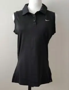 Nike ブラック ノースリーブ ポロシャツＭサイズ#h