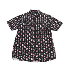 Stussy 総柄 半袖シャツ M 黒 ドット柄 - メルカリ