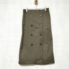 GU　(XL)　トレンチ ナローミディスカート　ベルトなし　大きいサイズ