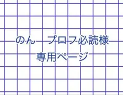 のん　プロフ必読様　専用ページ