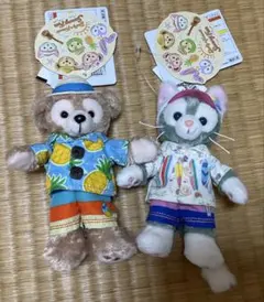ダッフィー & ジェラトーニ　ぬいぐるみバッジ