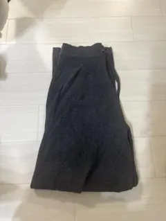 ユニクロ　ウォッシャブルニットパンツ　ダークグレー　L