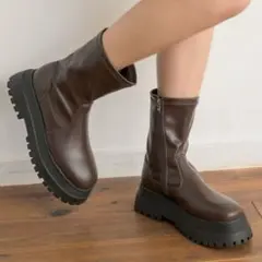 レトロガール 厚底ストレッチブーツのサムネイル