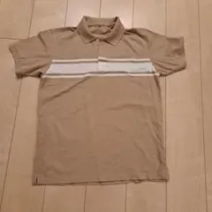 UNIQLO ベージュ ストライプ ポロシャツ L