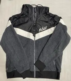 NIKE nsw フード付きジャケット 黒/グレー XXLサイズ