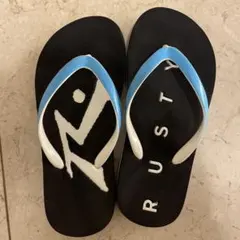 18cm RUSTY ビーチサンダル ブラック/ブルー　男の子　男子