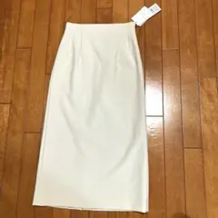 新品　エムプルミエ　バックウエストゴム　タイトスカート