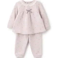 petit mainフリルキルトパジャマ　90 チェリー　キラキラ ベビー