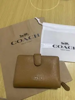 COACH コーチ　ブラウン 二つ折り　レディース　財布