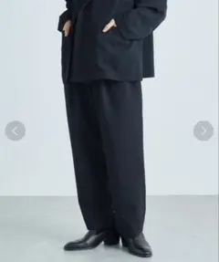 Lui's（ルイス）ワイドテーパードパンツ ブラックのサムネイル