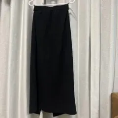 ブラック コーデュロイタイトロングスカート