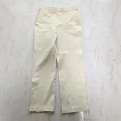 ドゥクラッセ　ホワイトパンツ　M相当　裏起毛