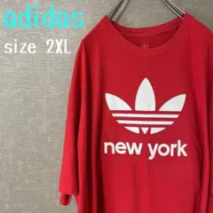 【アディダス】adidas ロゴ プリント Tシャツ 半袖 2XLサイズ