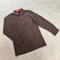 【早い者勝ち】HANAE MORI　毛混ステンカラー長袖トップスポロシャツ　M