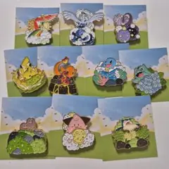 韓国 ポケモン メタル ピンバッジ 10種セット イサックトースト
