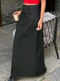 SHEIN　ロングスカート　黒のサムネイル