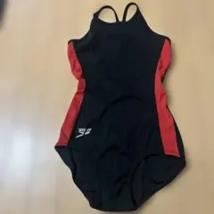 Speedo 競泳用水着 黒/赤 ハイバック　レトロ