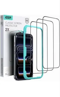 ESR iPhone 17 Pro ガラスフィルム【3枚入り+ ガイド枠 】