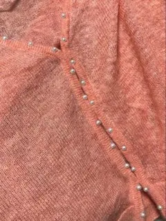 新品タグ付き　クロップドカーディガン　シアー　ショート丈　パール　ココディール