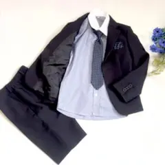 OLIVER HOUSE 男児　フォーマルスーツ 5点セット120 ストライプ柄