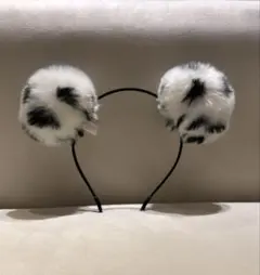 ★ディズニーカチューシャ★ダルメシアン柄 ミッキー耳型