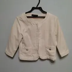 【新品】アイボリー ラメ入りカーディガン Lサイズ