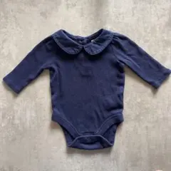 GAP baby ネイビー 長袖 襟付きロンパース