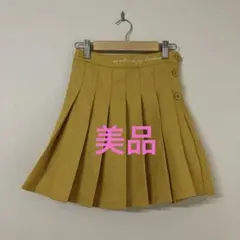 【美品】lovetoxicマスタードプリーツスカート M
