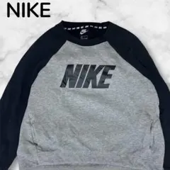 NIKE ナイキ スウェット トレーナー ロゴ グレー×ブラック レディース