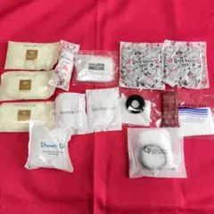 【新品未開封】ホテルアメニティ シャワーキャップ8点&ヘアゴムコットンセット6点