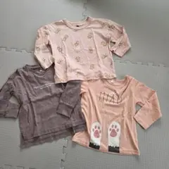 西松屋 長袖シャツ まとめ売り 100cm 長袖トップス3枚セット