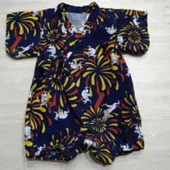 DOD×BREEZE めちゃもえ花火柄甚兵ロンパースサイズ70