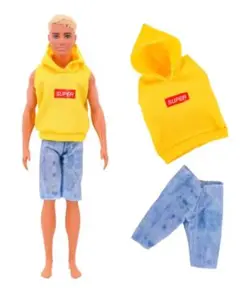 ノースリーブパーカー・パンツセット♡ケン・リカパパ・ジェフ・お人形さん用