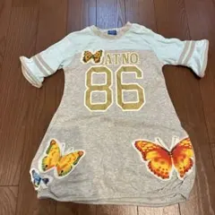DAT 半袖 ワンピース 110cm 蝶々柄のサムネイル