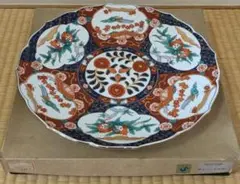 庫山窯 丸皿 花鳥文 30cm