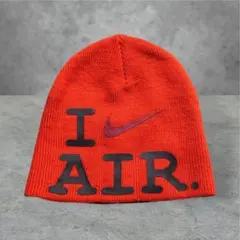 【00's】NIKE ビーニー　ニット帽　刺繍ロゴ　古着　vintage Y2K