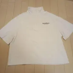 ZARA　CalmaBeach ハーフジップ 半袖 ホワイト