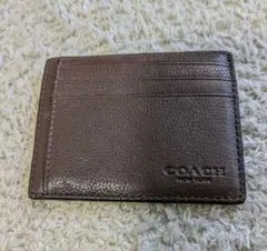 COACH ブラウン レザー カードケース