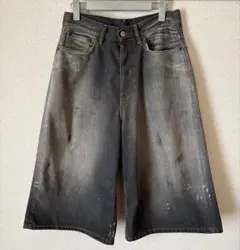 [Acne Studios]デニムショーツ ルーズフィット ブラックのサムネイル