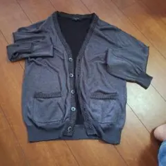 TAKA-Q スリムフィット カーディガン グレーのサムネイル
