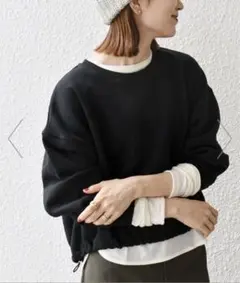 SHIPS any<洗濯機可能>USA コットン 裏起毛 コクーン プルオーバー