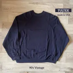 【90sビンテージ/米国製】TULTEX ラグランスウェット ネイビー 4XL