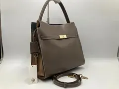 トリーバーチ リーラジウィル ダブルトート プチ グレー レザー 2WAYのサムネイル