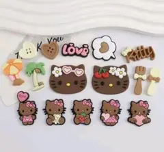 ハワイ限定 日焼け ガングロ キティ 花飾り レイ 2001 タグ付き サンリオ サンリオ - ハワイ限定 日焼け ガングロ キティ 花飾り レイ