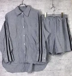 Alley 古着 TOKYO プリント ストライプ柄 セットアップ 上下