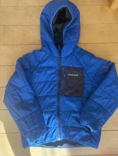 mont-bell フード付き中綿コート 青