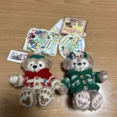 ディズニーシー2015年クリスマス　 ダッフィー＆シェリーメイぬいぐるみバッジ
