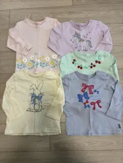 長袖Tシャツ5枚セット 女の子　90 ベルメゾン