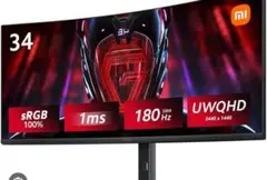Xiaomi 曲面 ゲーミングモニター G34WQi 34インチ UWQHD - メルカリ