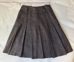 any SiS ブラウン プリーツスカート ひざ丈